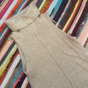 Mock Neck Knitted Tank Top